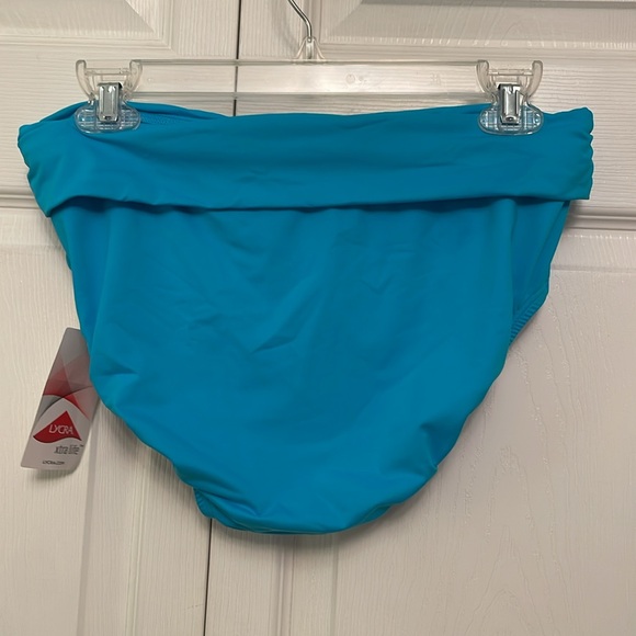 NWT LAND’ END Mid or High Waisted Swim Bikini Bottoms Small 6-8 Turquoise Color - Picture 4 of 11